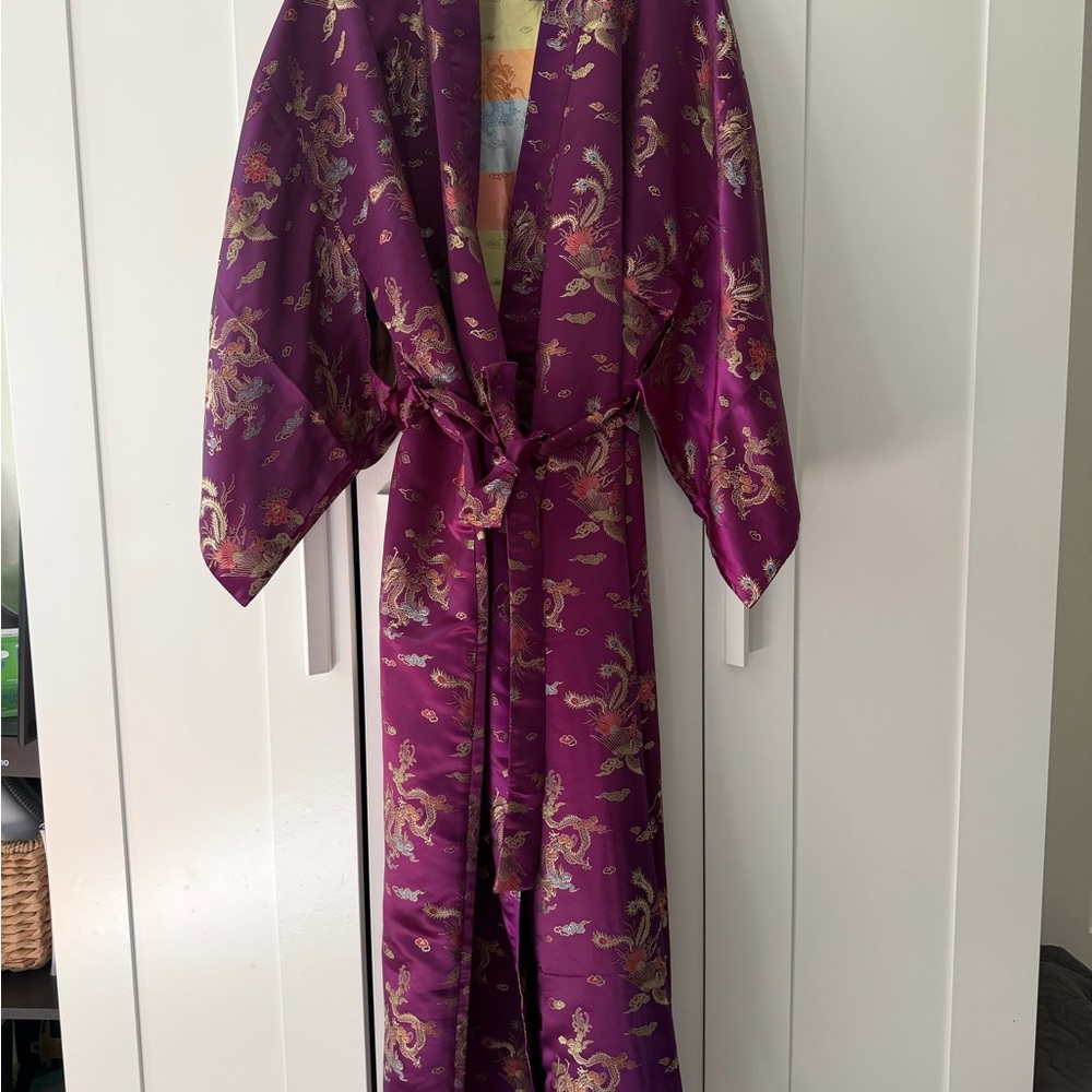 Elegant Purple Kimono Jacket